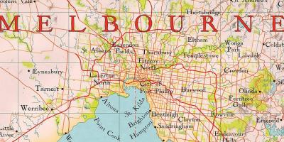 Melbourne Weltkarte