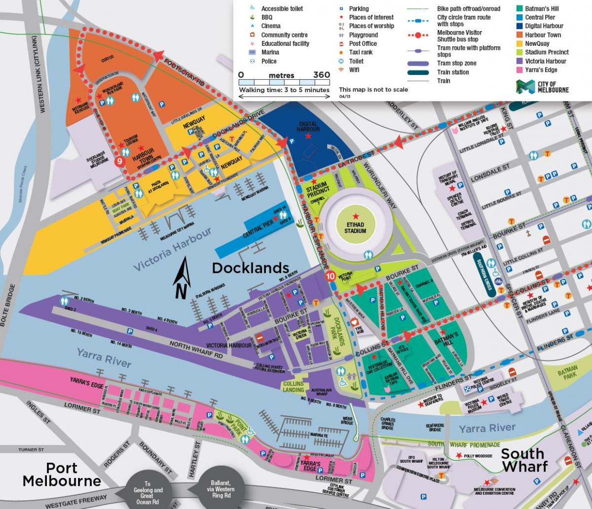 docklands Melbourne Karte