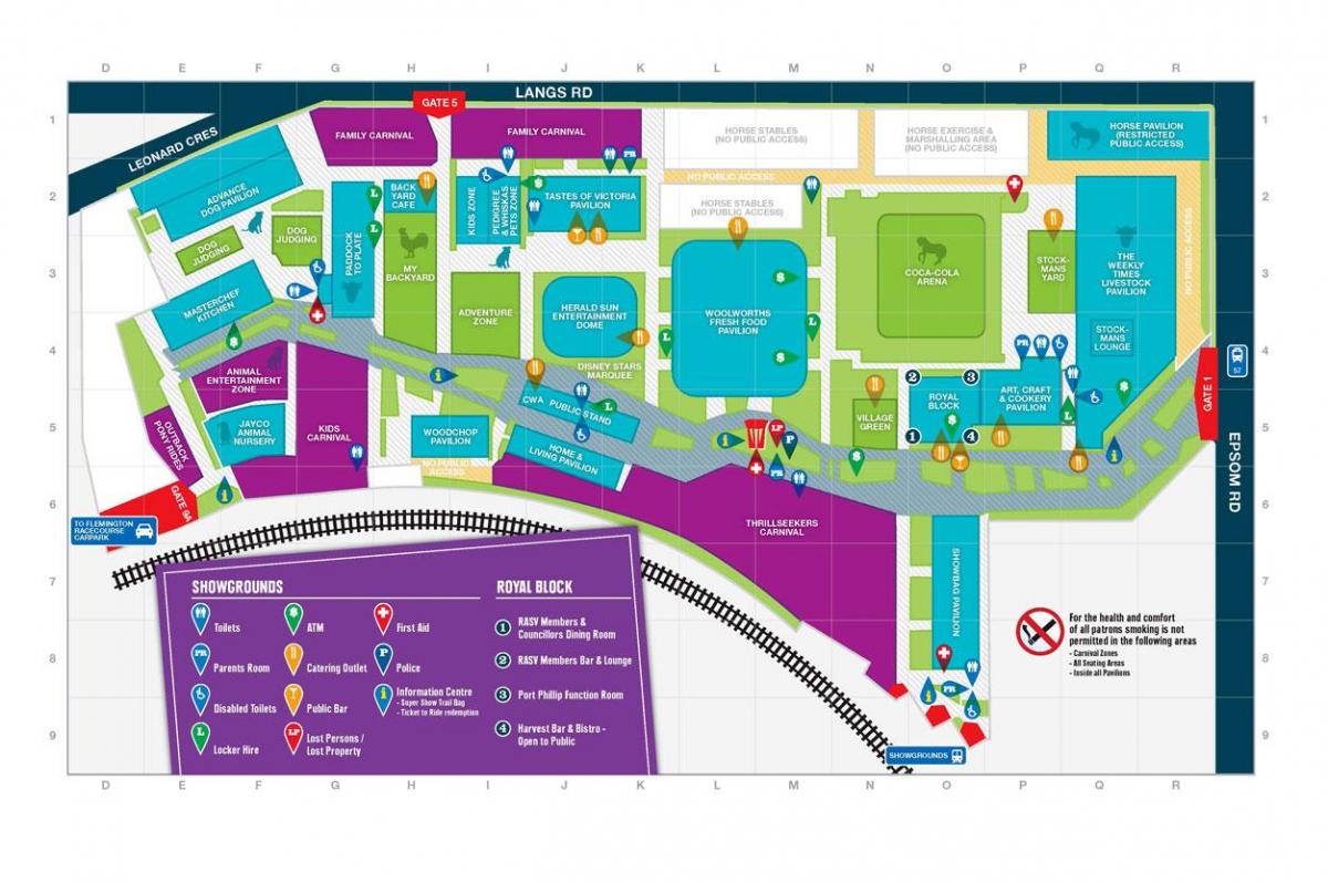 Karte von Melbourne Showgrounds
