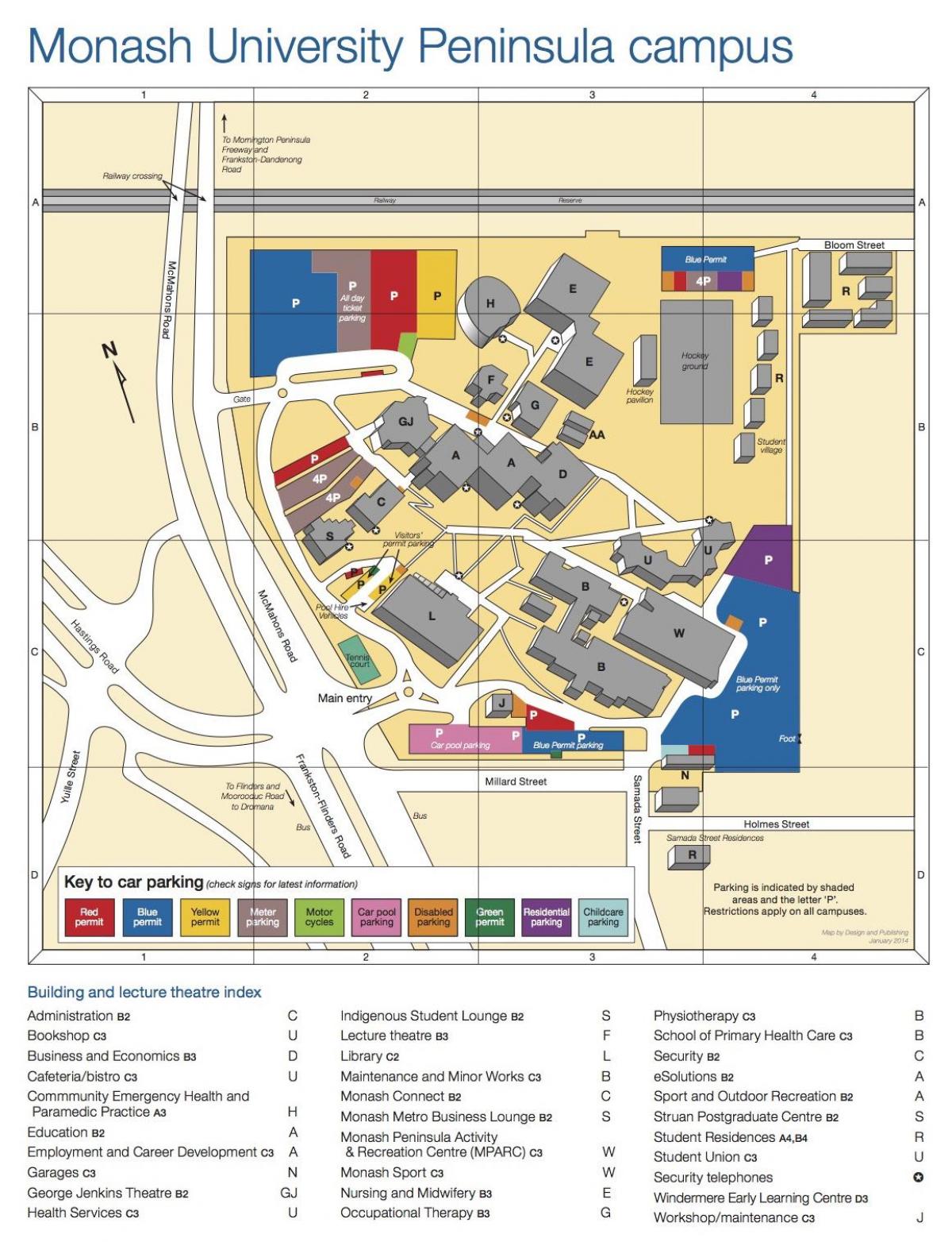 Monash university campus map