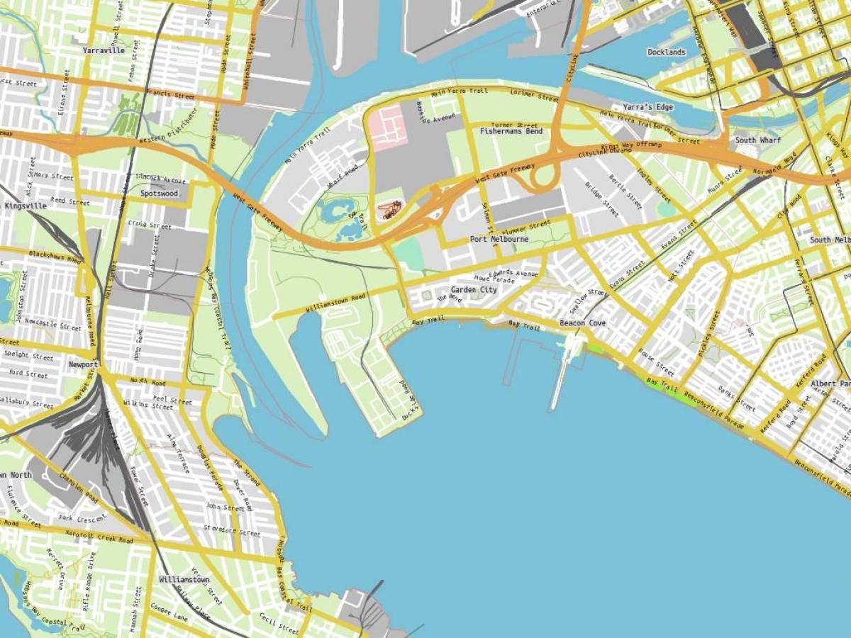 Karte port Melbourne