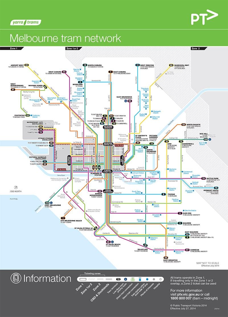 ptv Straßenbahn map