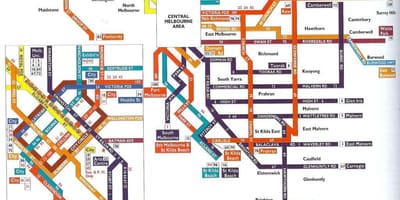 Melbourne public transport map