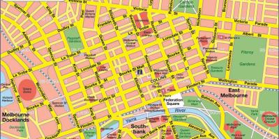 Stadt Melbourne Karte