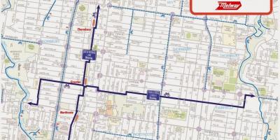 Karte von Melbourne bike share