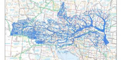 Karte von Melbourne-Flut