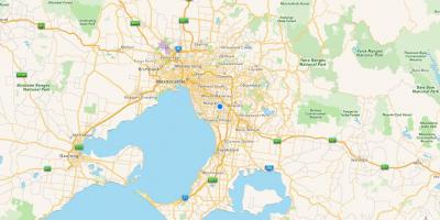 Karte von Melbourne und Vororten