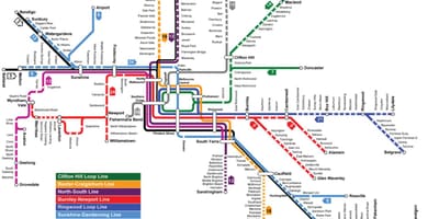 U-Bahn-Karte Melbourne