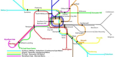 U-Bahn-Karte Melbourne