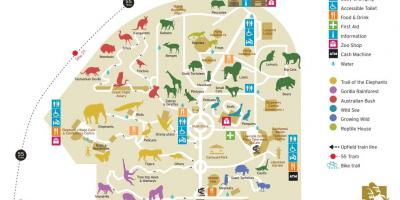 Karte von Melbourne zoo