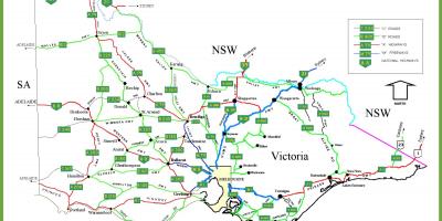 Landkarte Victoria Australien
