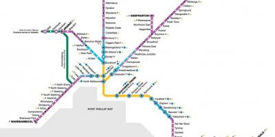 Vline-Bahn-Karte
