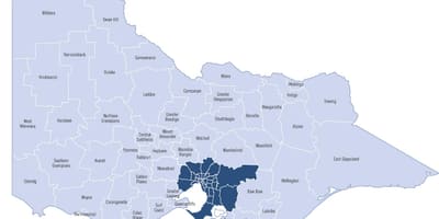 Karte von viktorianischen Räte
