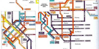 Melbourne public transport map
